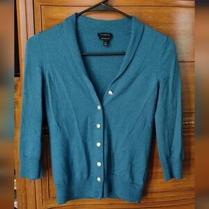 Talbots Teal Cardigan Sweater
